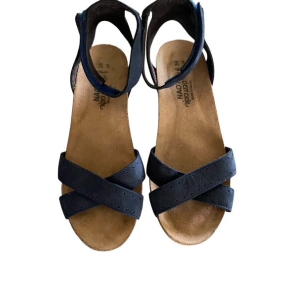 Naot Navy Wand Wedge Sandal 39 - Picture 3 of 7